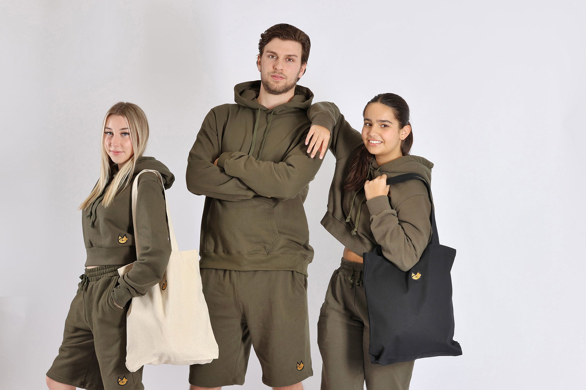 MADDIE CROP HOODIE - OBVIOUSLY OLIVE