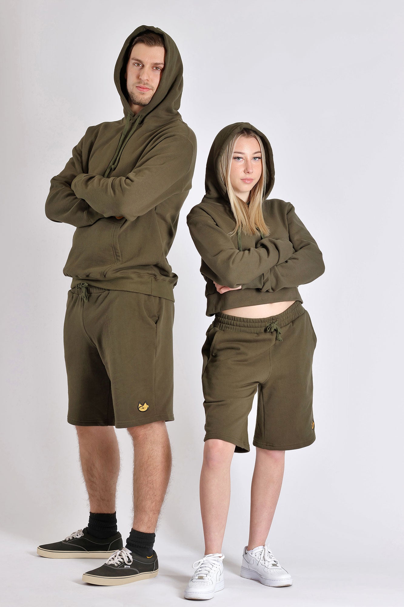 MADDIE CROP HOODIE - OBVIOUSLY OLIVE