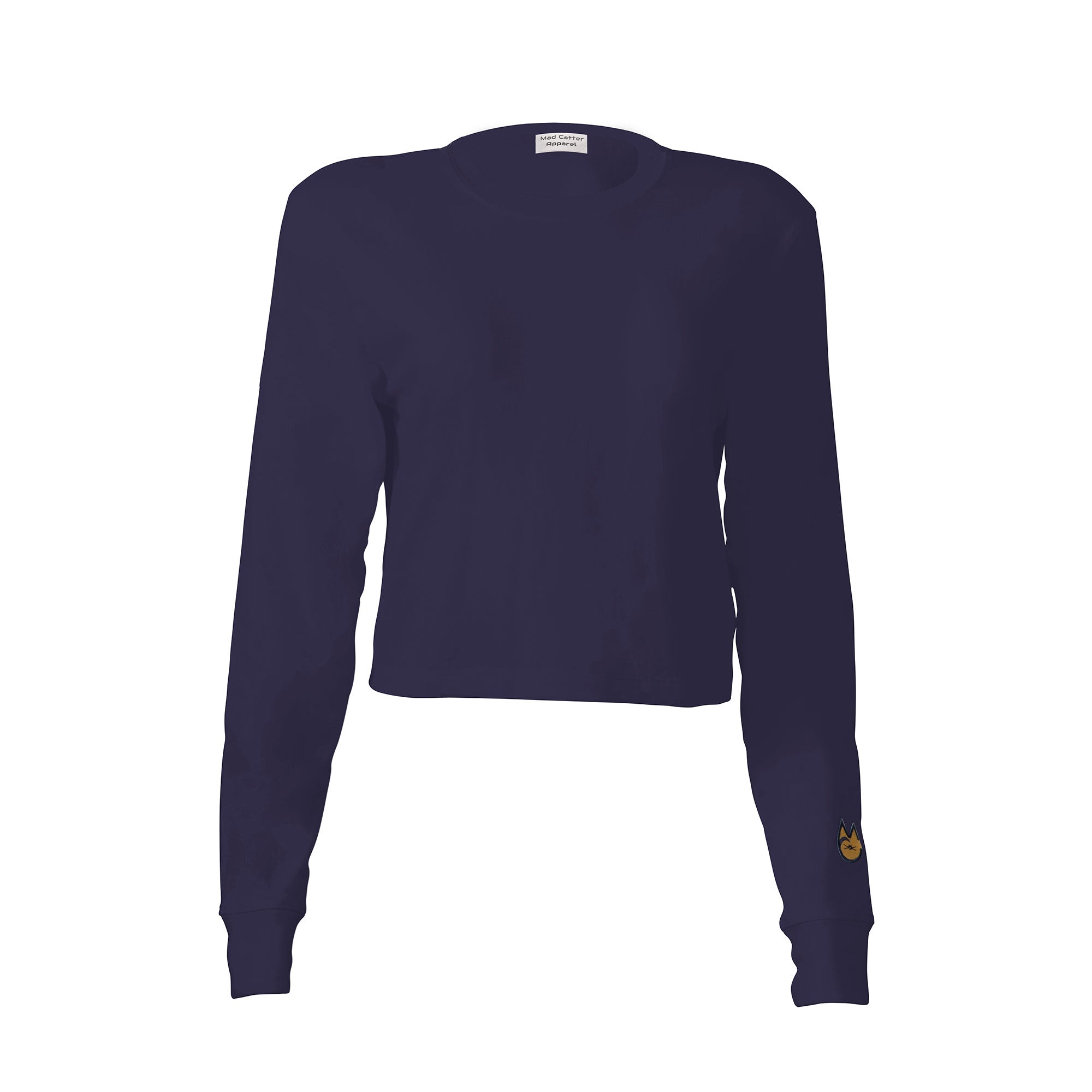 CATTER CROP LONG SLEEVE TEE - PURE NAVY