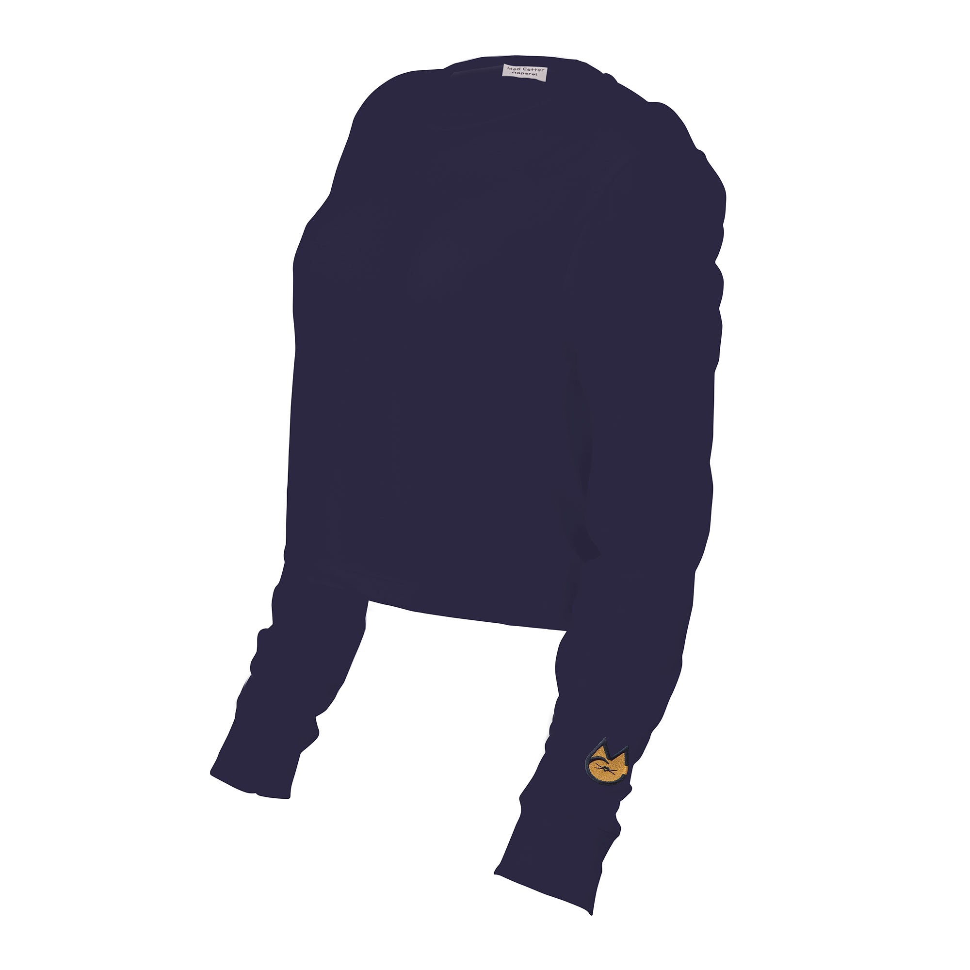 CATTER CROP LONG SLEEVE TEE - PURE NAVY